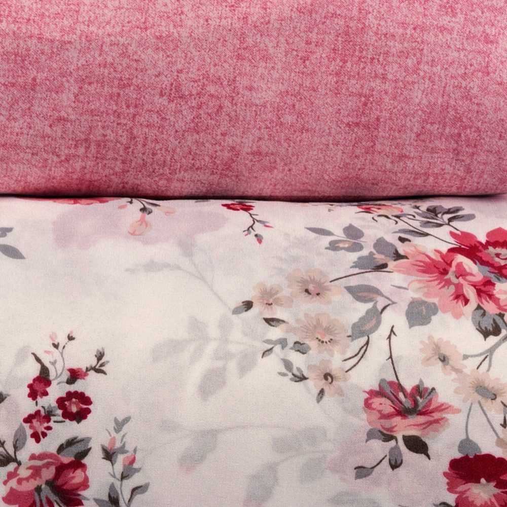 Jogo de Cama Queen Microfibra Napoli Havan Casa 4 pçs - Cecilia Rosa