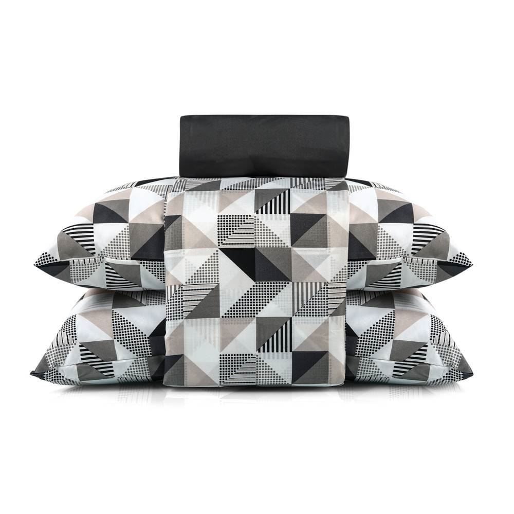 Jogo de Cama Queen Napoli Havan Casa 4 pçs - Log/Cinza