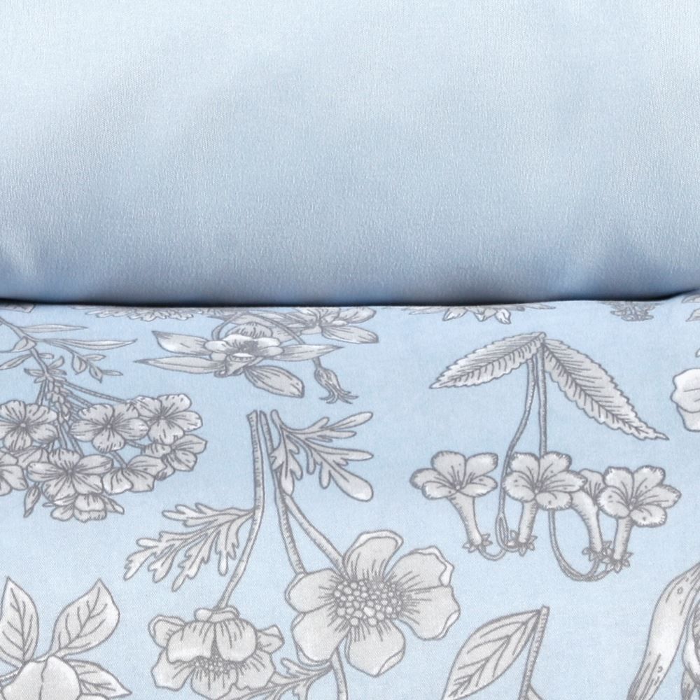 Jogo de Cama Queen Elegance Havan Casa 4 pçs - Blossom Flowers Azul