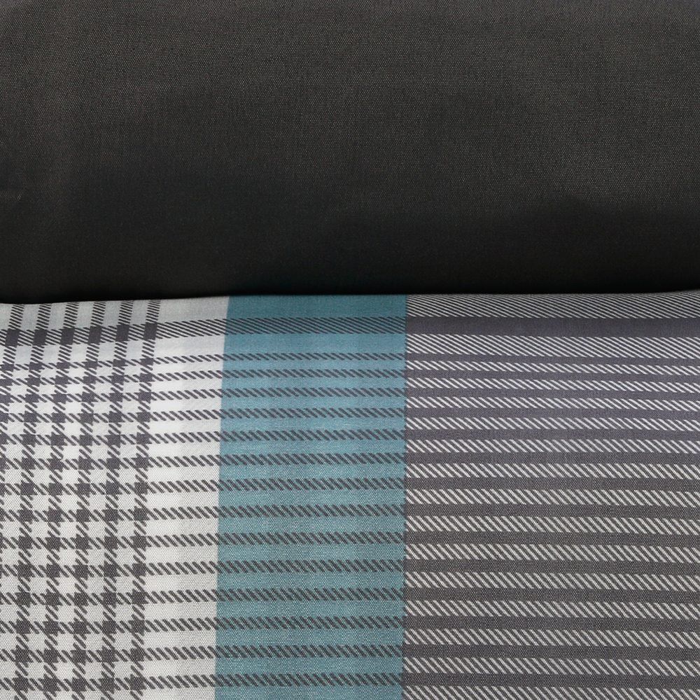 Jogo de Cama Queen Napoli Havan Casa 4 pçs - Pedro Xadrez Cinza