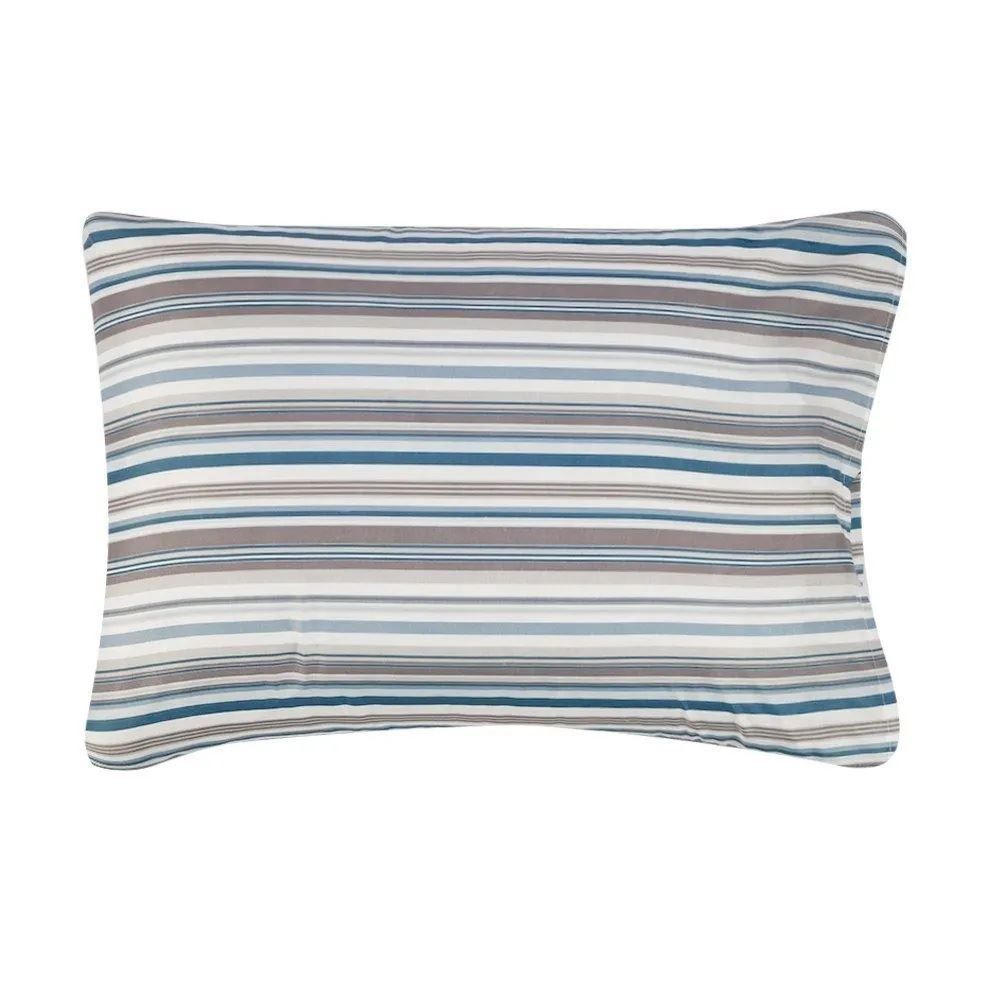 Jogo de Cama Queen Napoli Havan Casa 4 pçs - Mink Listra Azul