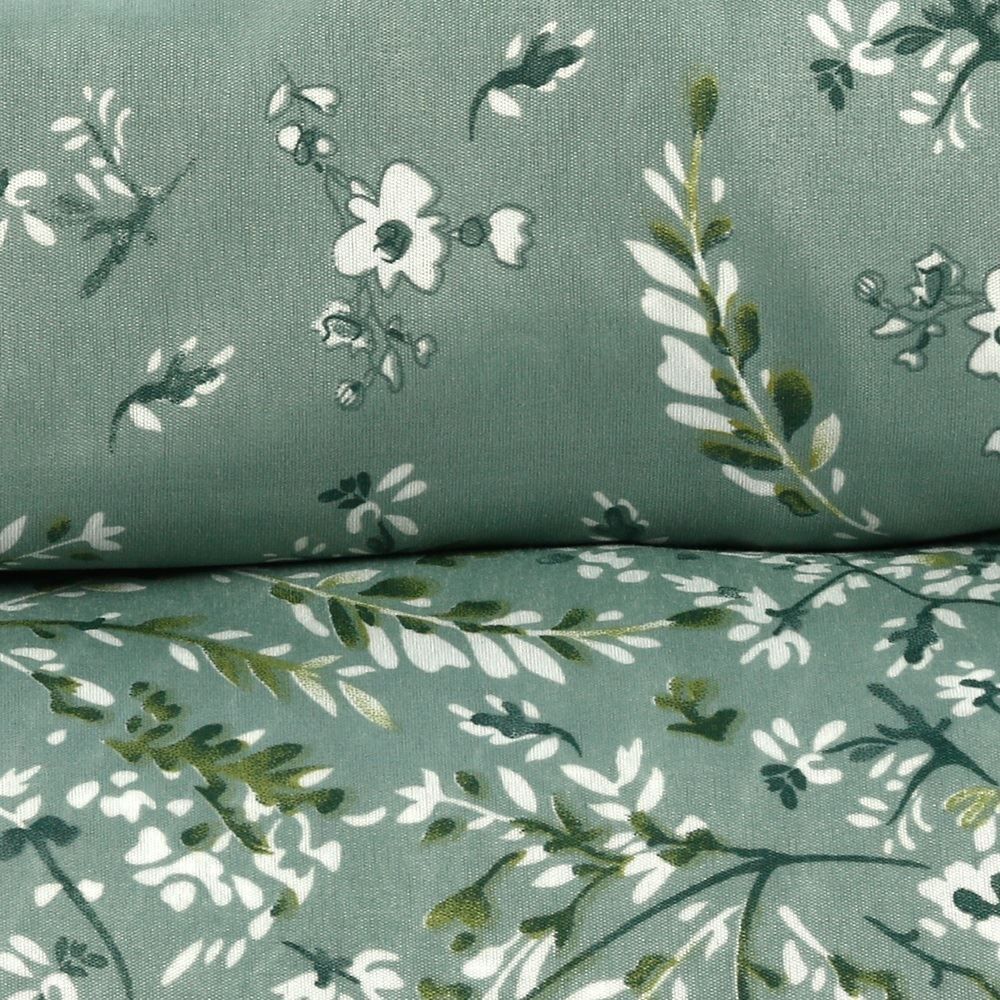 Jogo de Cama Queen Napoli Havan Casa 4 pçs - Garden Folhas Verde
