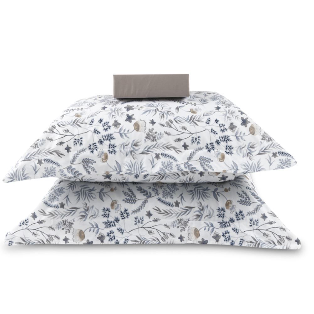 Jogo De Cama Queen Percal 200 Fios Buona Fortuna 3 Pçs - Sophia Prata