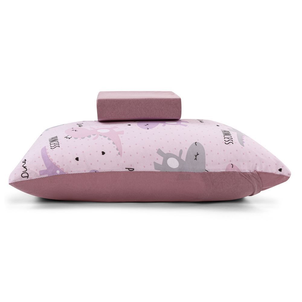 Jogo De Cama Solteiro 100% Algodão Kids Havan - Dino Rosa