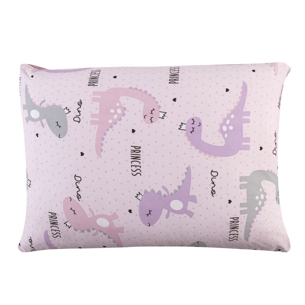 Jogo De Cama Solteiro 100% Algodão Kids Havan - Dino Rosa