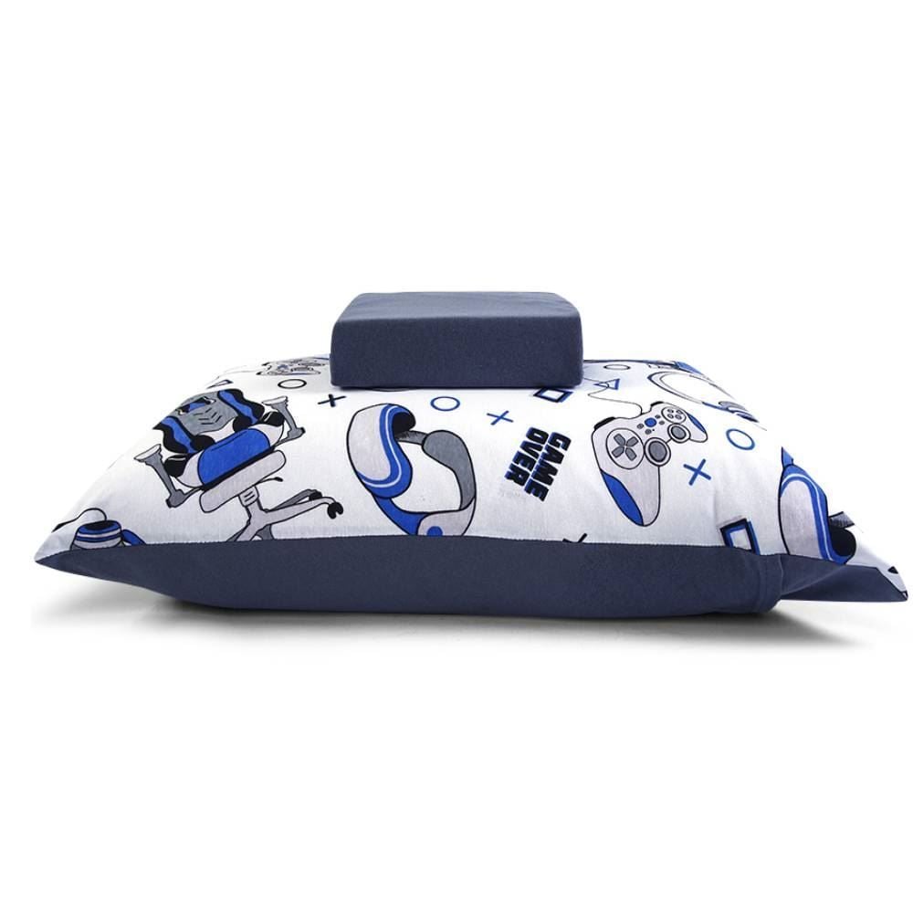 Jogo De Cama Solteiro 100% Algodão Kids Havan - Game Azul