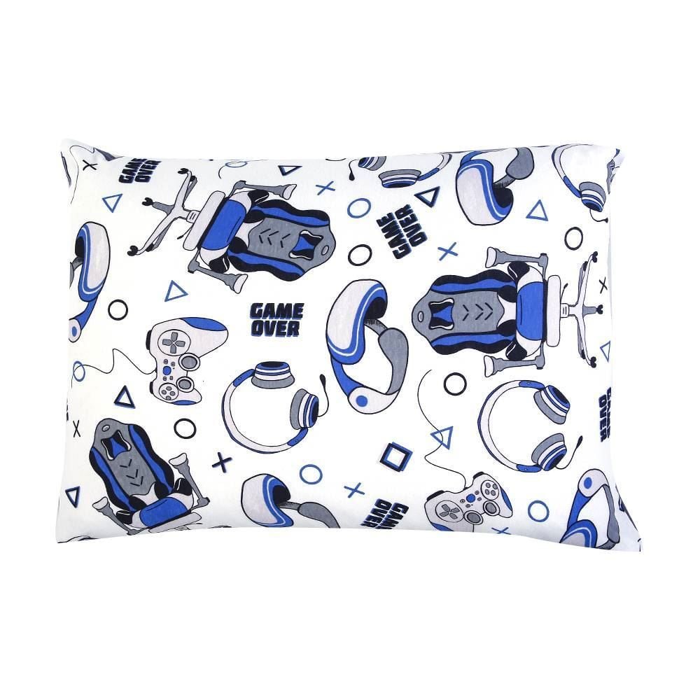 Jogo De Cama Solteiro 100% Algodão Kids Havan - Game Azul