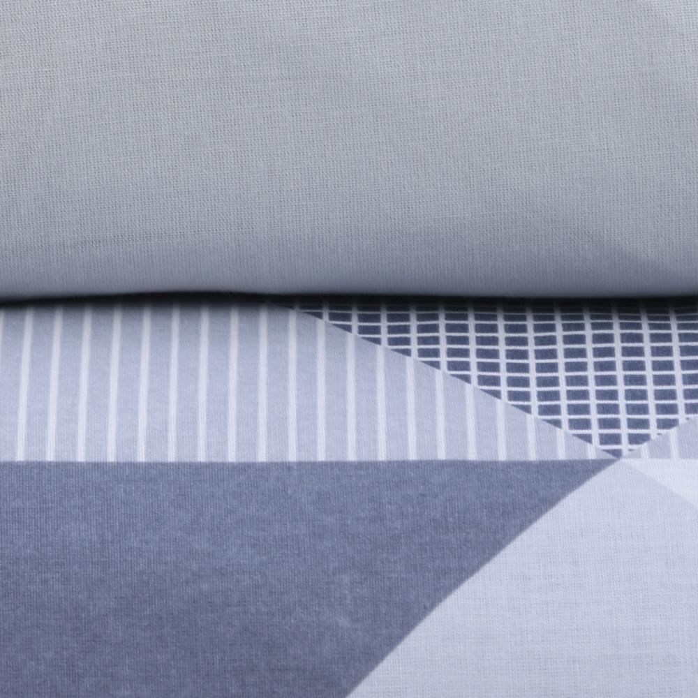 Jogo De Cama Solteiro 100% Algodão Royale Havan Casa 3 Pçs - Navy Cinza