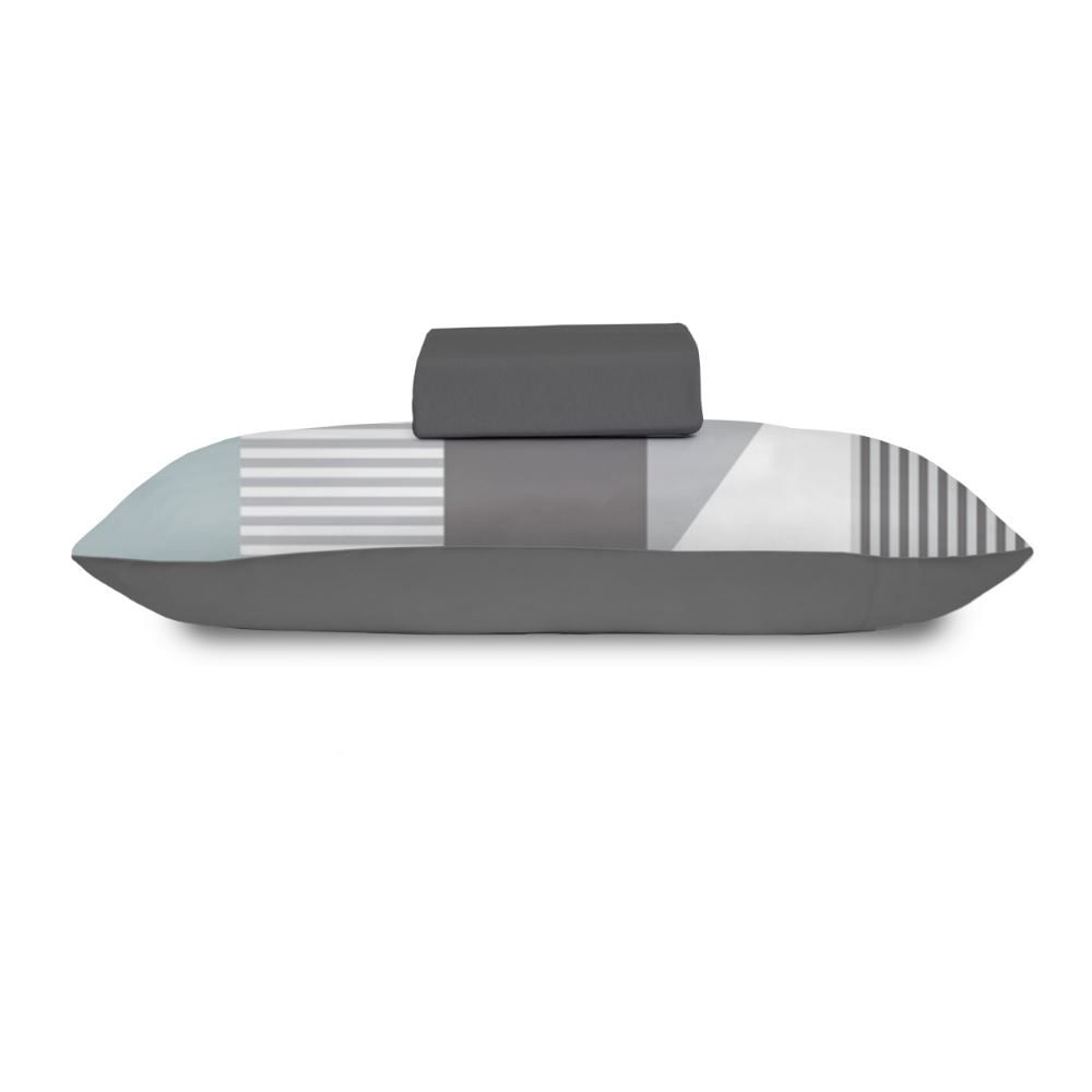 Jogo De Cama Solteiro Malha Havan Casa 2 Pçs - Storm Cinza