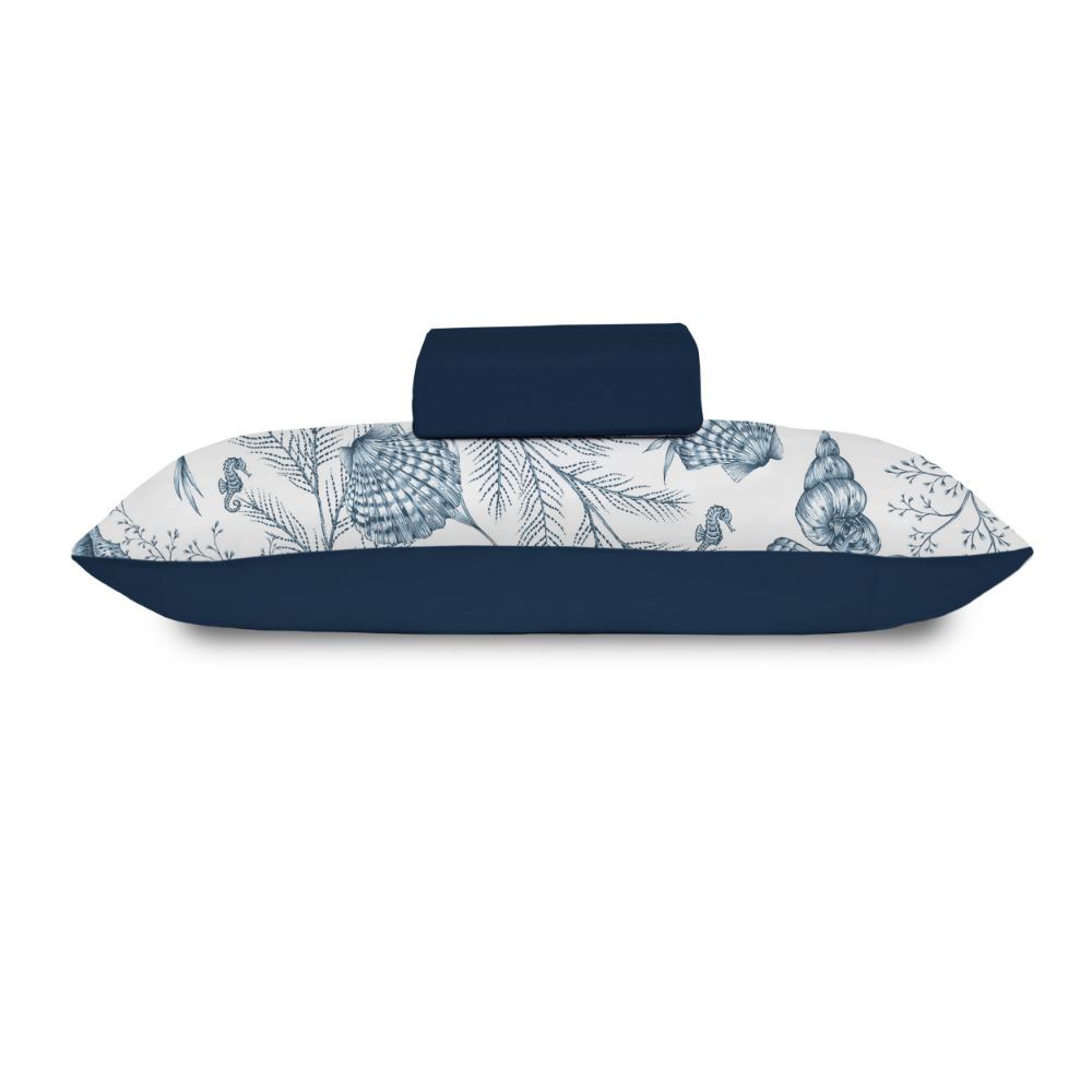 Jogo De Cama Solteiro Malha Havan Casa 2 Pçs - Aqua Azul Marinho