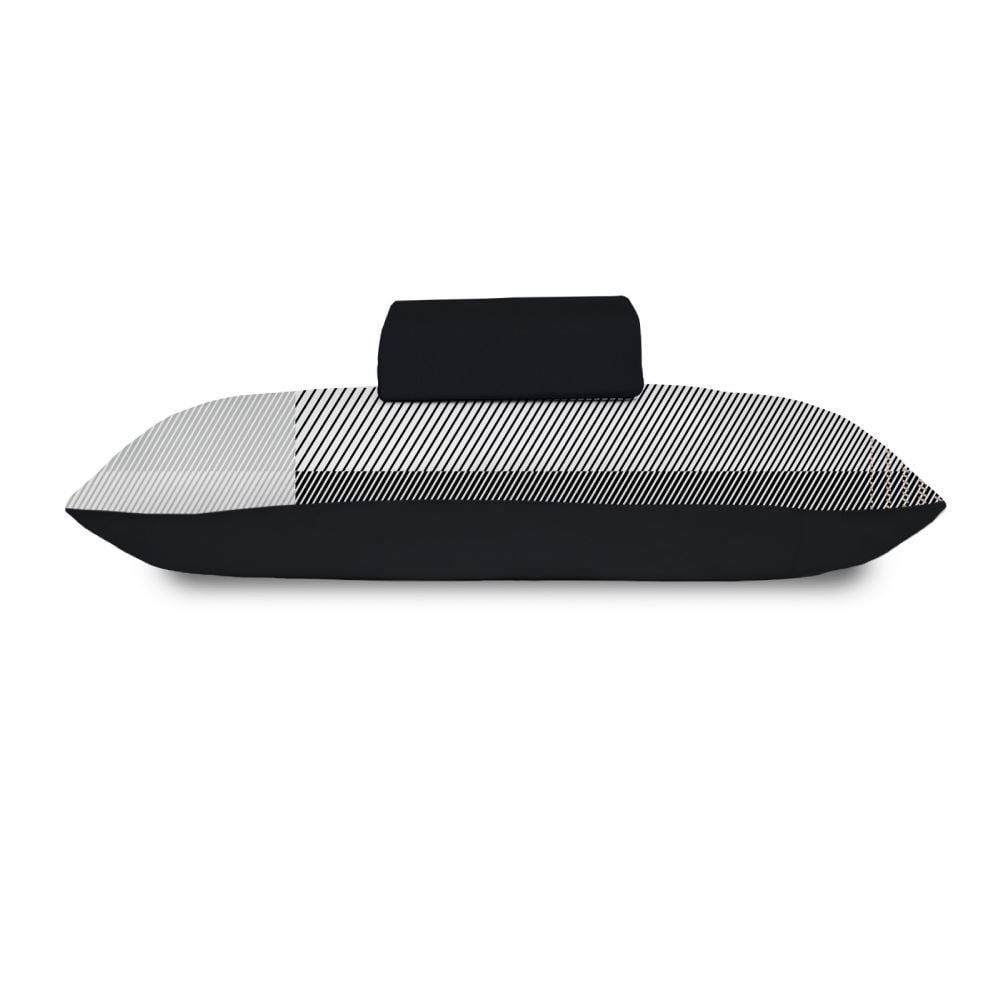 Jogo De Cama Solteiro Malha Havan Casa 2 Pçs - Kent Preto