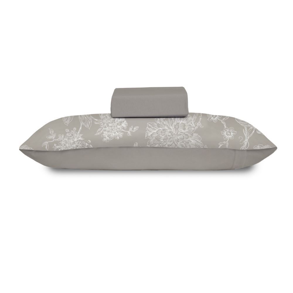 Jogo De Cama Solteiro Malha Havan Casa 2 Pçs - Constance Taupe