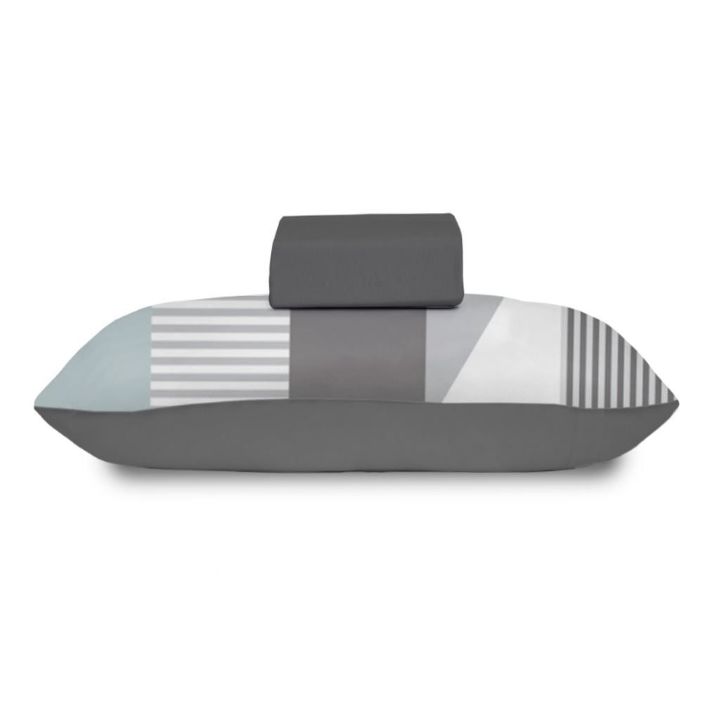 Jogo de Cama Solteiro Malha Havan Casa 2 pçs - Storm Cinza