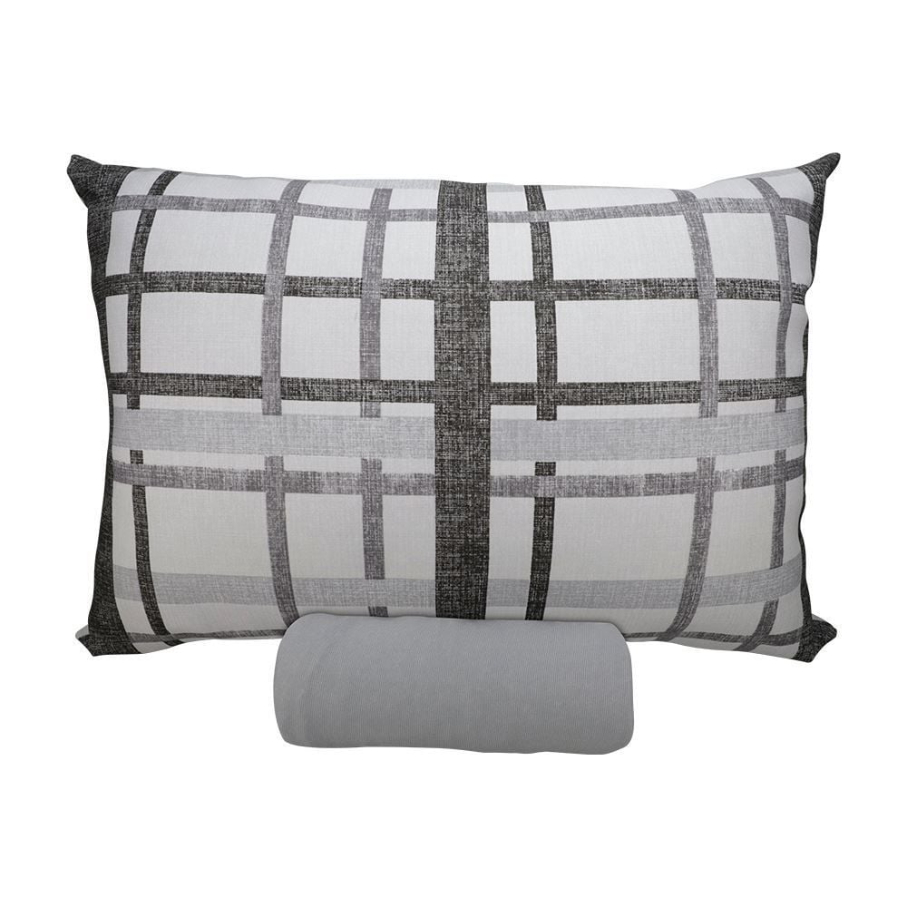 Jogo de Cama Solteiro Malha Solecasa Havan Casa 2 pçs - Trama Urbana Cinza