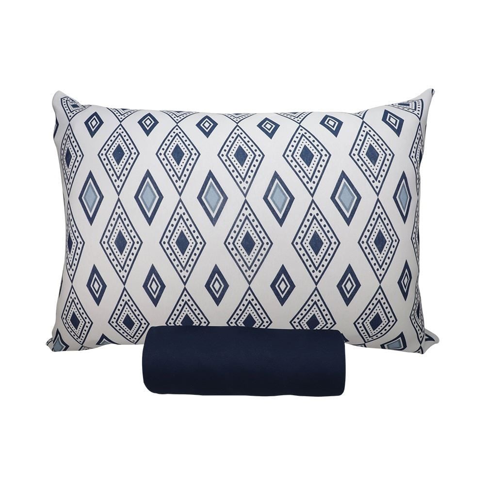 Jogo de Cama Solteiro Malha Solecasa Havan Casa 2 pçs - Horizonte Azul Profundo