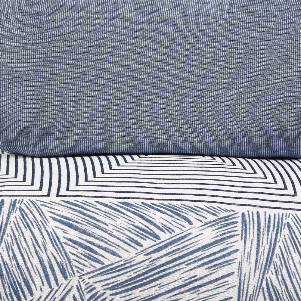 Jogo de Cama Solteiro Malha Solecasa Havan Casa 2 pçs - Canoas Azul Jeans