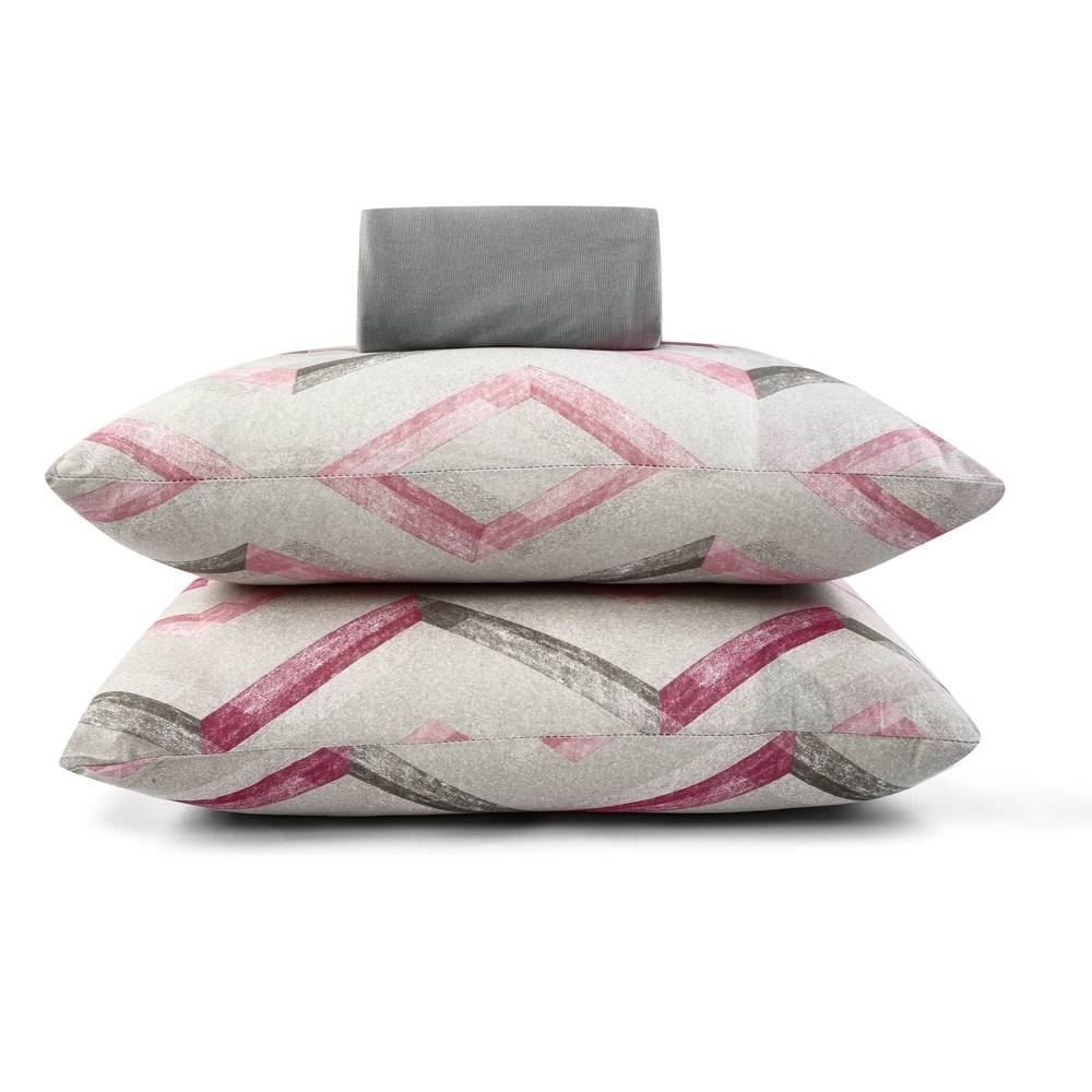 Jogo de Cama Solteiro Malha Solecasa Havan Casa 2 pçs - Missoni Cinza