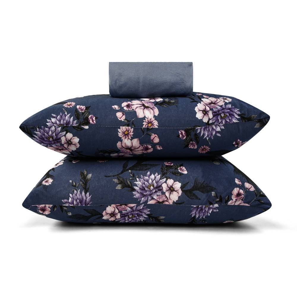 Jogo de Cama Solteiro Malha Solecasa Havan Casa 2 pçs - Hera Azul Jeans