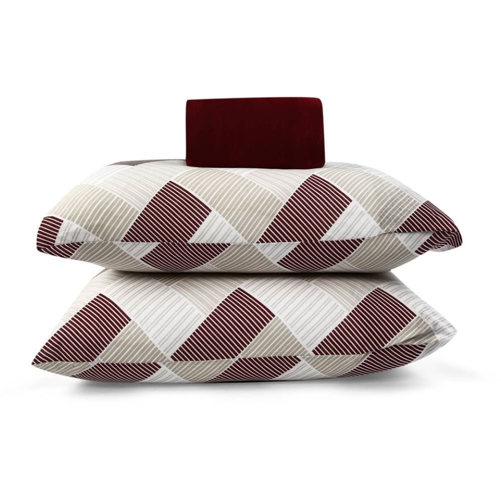 Jogo de Cama Solteiro Malha Solecasa Havan Casa 2 pçs - Chevron Blodstone 