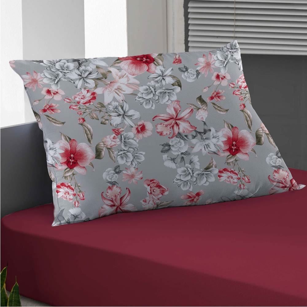 Jogo De Cama Solteiro Malha 100% Algodão Solecasa 2 Pçs - Cher Carmin