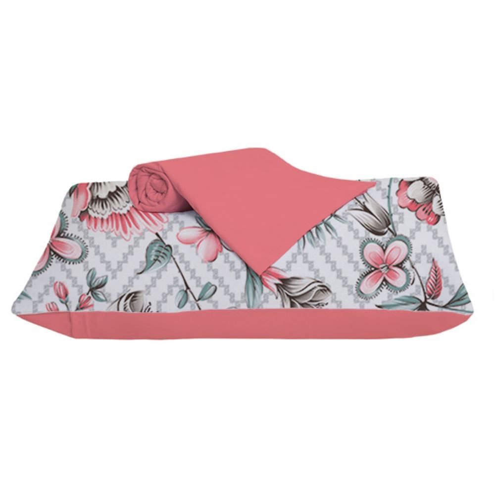 Jogo De Cama Solteiro Malha 100% Algodão Solecasa 2 Pçs - Lorena Goiaba