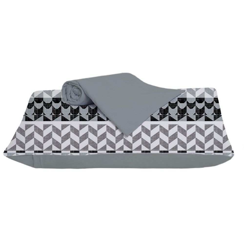 Jogo De Cama Solteiro Malha 100% Algodão Solecasa 2 Pçs - Onix Cinza