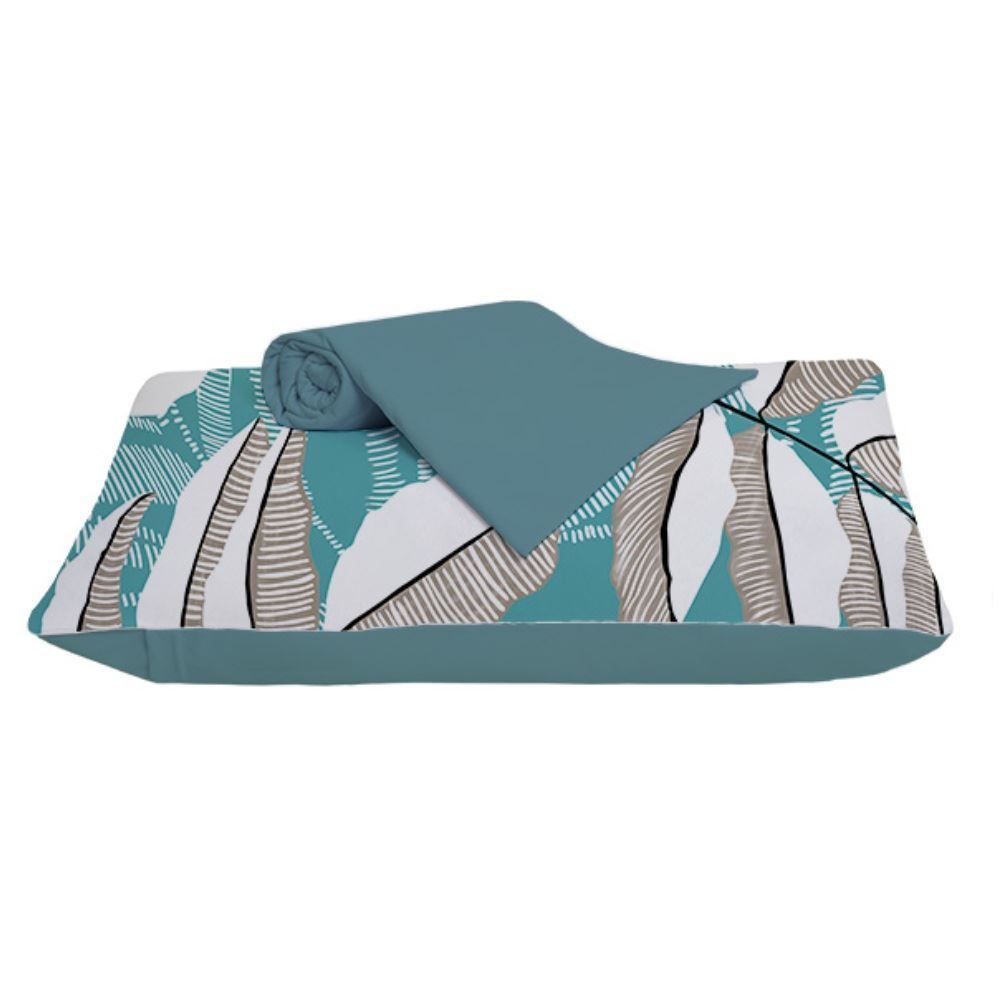 Jogo De Cama Solteiro Malha 100% Algodão Solecasa 2 Pçs - Helena Verde Retrô