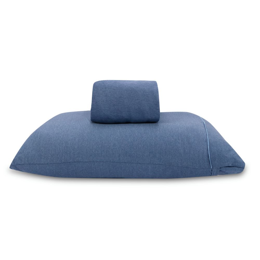 Jogo de Cama Solteiro 2 Peças Mescla Milano - Azul Lua