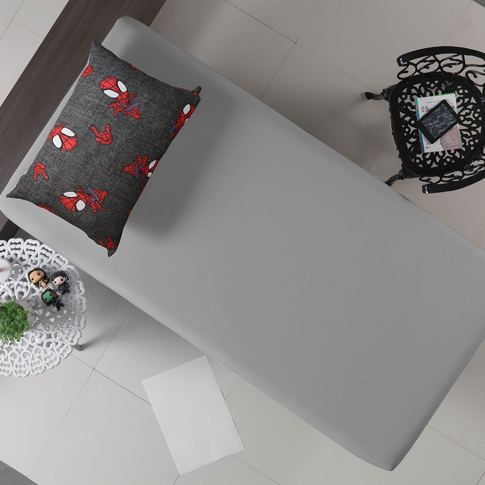 Jogo De Cama Solteiro Marvel Portallar 2 Pçs - Spidey Textura Cinza