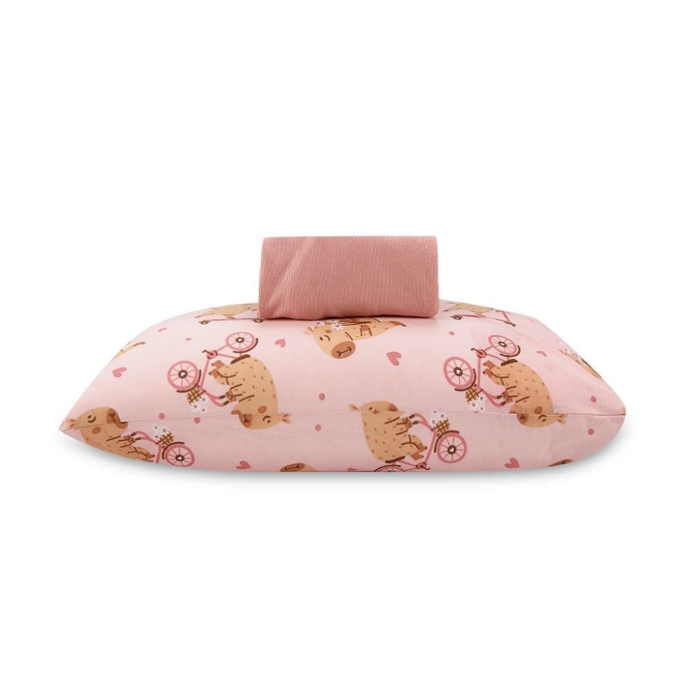 Jogo de Cama Solteiro Kids Malha Solecasa by Havan Kids 2 pçs - Capivara