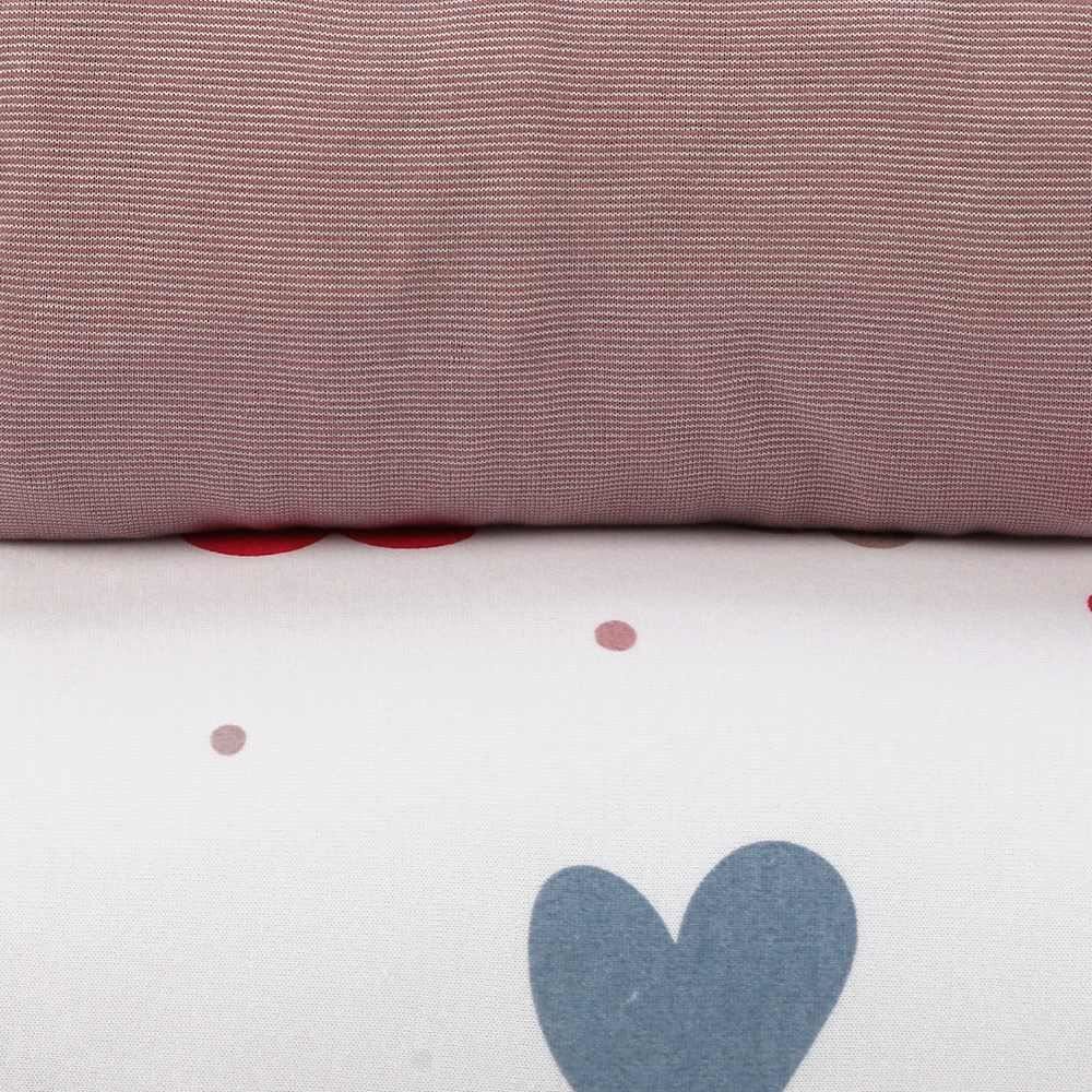 Jogo de Cama Solteiro Kids Malha Solecasa by Havan Kids 2 pçs - Corações Coloridos