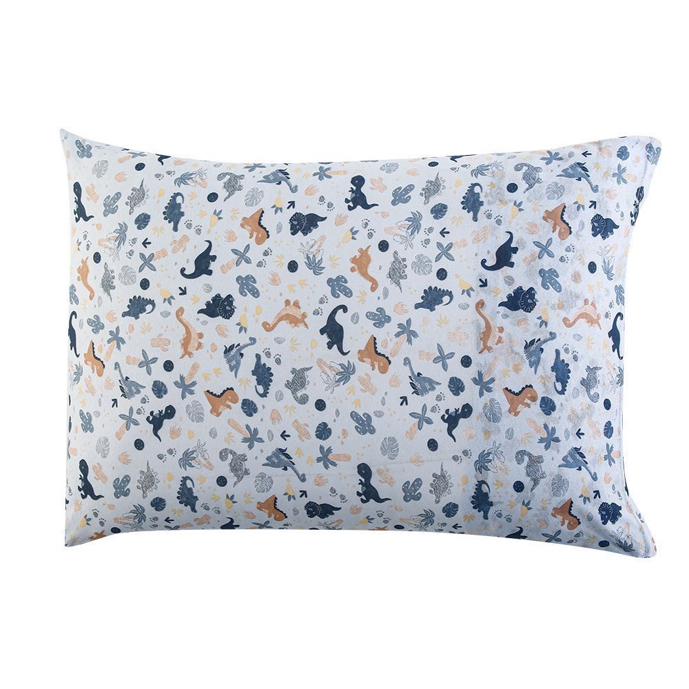 Jogo De Cama Solteiro Kids Malha Solecasa By Havan Kids 2 Pçs - Dino Baby Azul Jeans