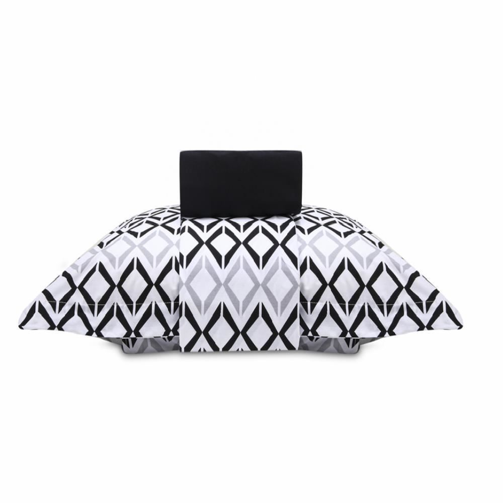 Jogo De Cama Solteiro Percal Buona Fortuna 3 Pçs - Benicio Preto