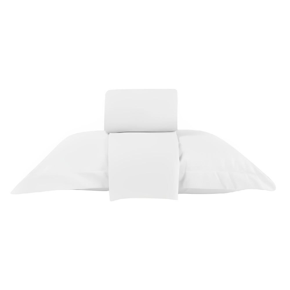 Jogo De Cama Solteiro Percal Buona Fortuna 3 Pçs - Branco