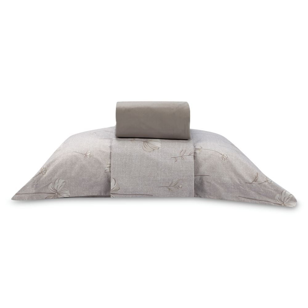 Jogo de Cama Solteiro Percal Buona Fortuna 3 pçs - Celina Cru