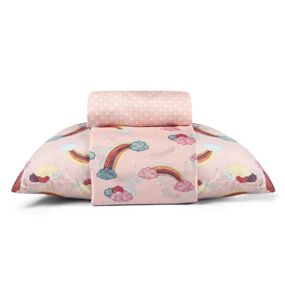  Jogo De Cama Solteiro 150 Fios Havan Kids 3 Pçs - Unicórnio 