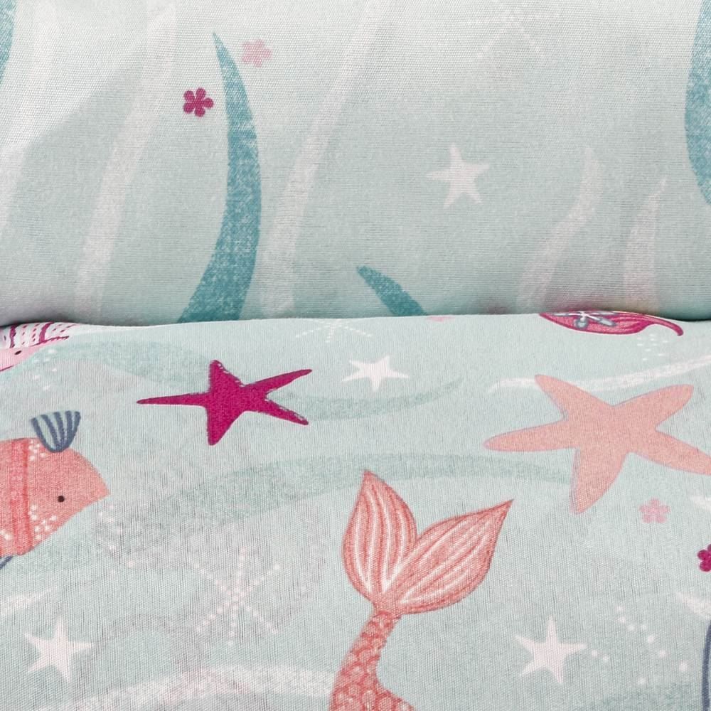  Jogo De Cama Solteiro 150 Fios Havan Kids 3 Pçs - Sereia Kids Acqua