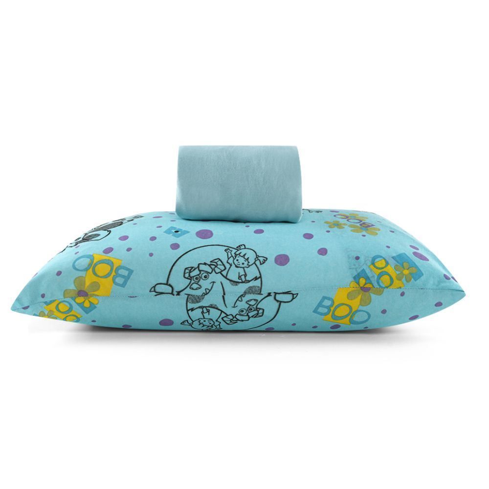 Jogo de Cama Solteiro Malha Estampado Disney - Monstros SA