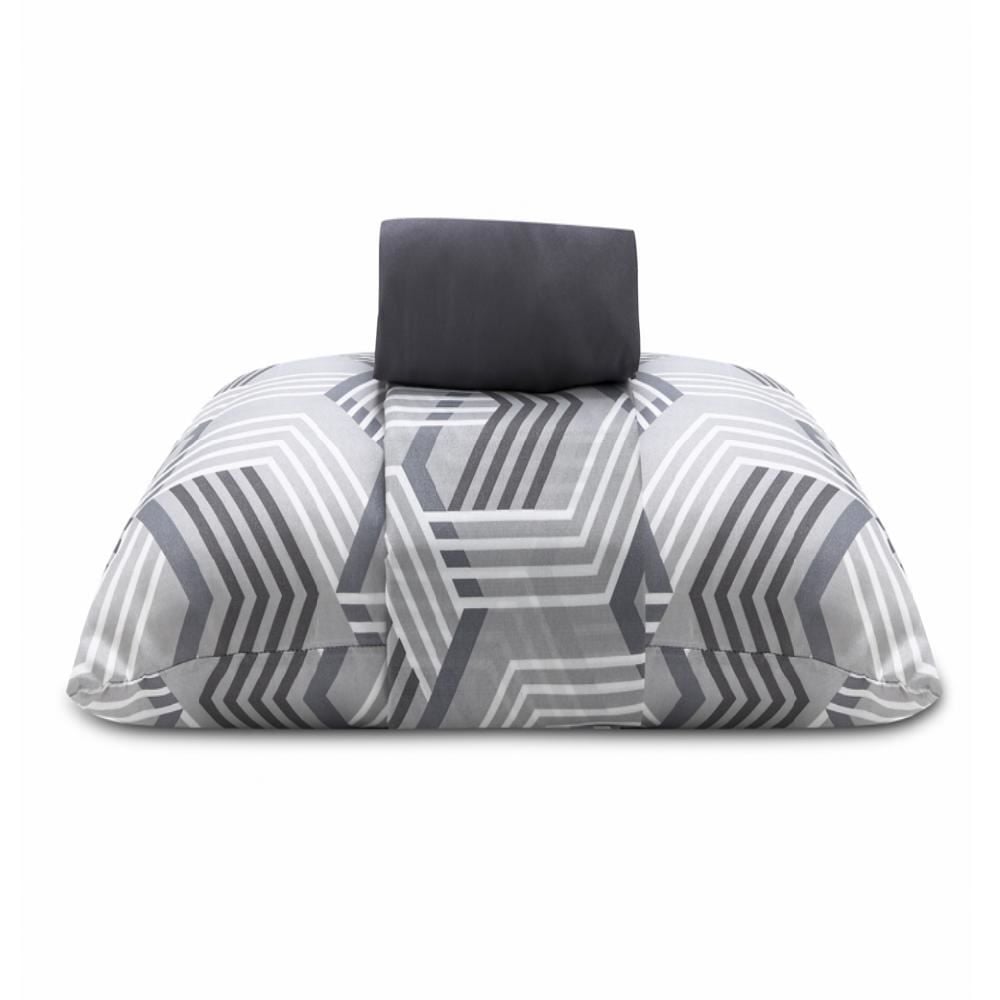 Jogo De Cama Solteiro Microfibra Havan Casa 3 Peças - Gonzales Geo Cinza