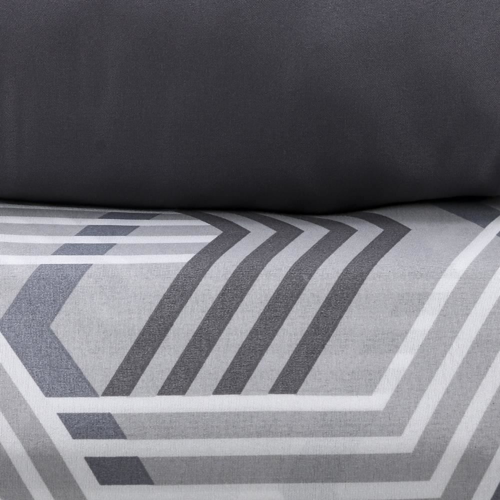 Jogo De Cama Solteiro Microfibra Havan Casa 3 Peças - Gonzales Geo Cinza