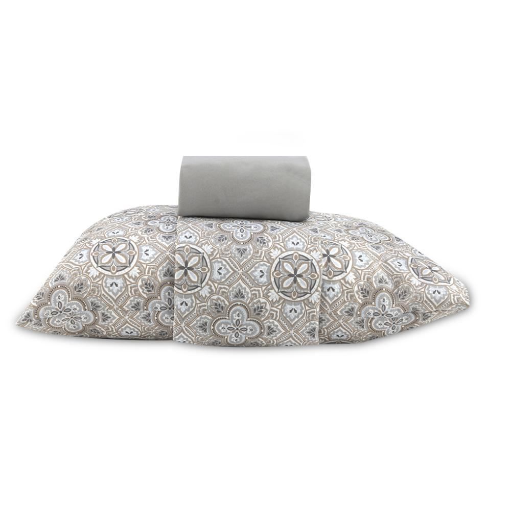 Jogo De Cama Solteiro Microfibra Havan Casa 3 Peças - Mandal Kaki