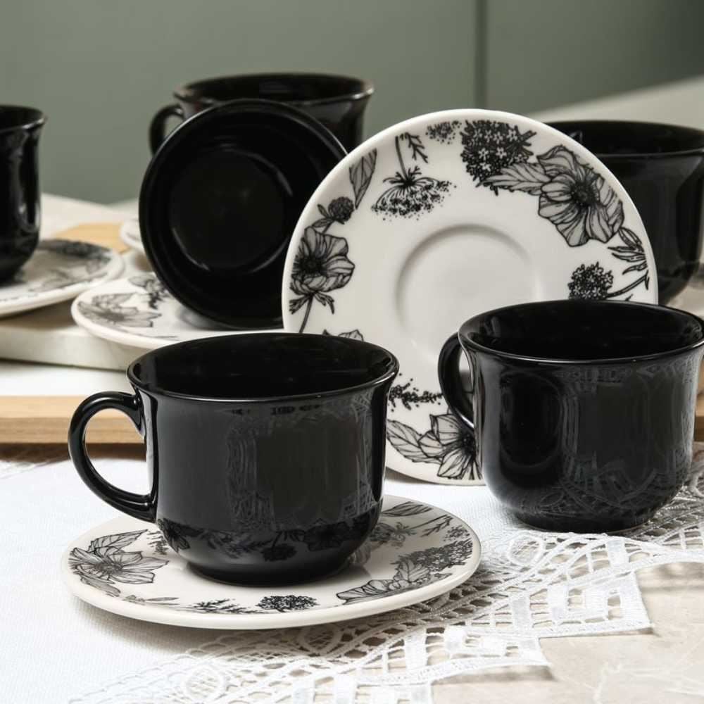 Jogo De Xícara De Chá Francis Biona 12 Pçs - Cerâmica