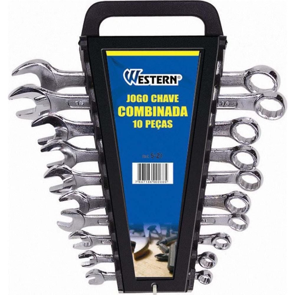 Jogo De Chave Combinada 10 Peças Western - S-21