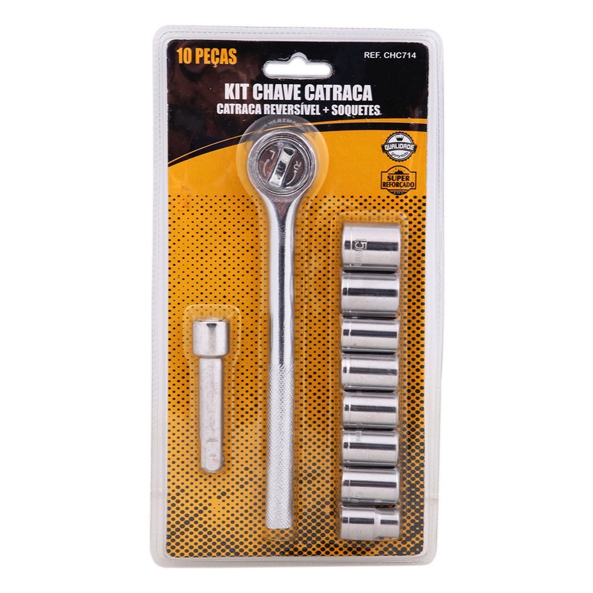 Jogo de Chaves Catraca Reversível 10 peças Meghazine - CHC714