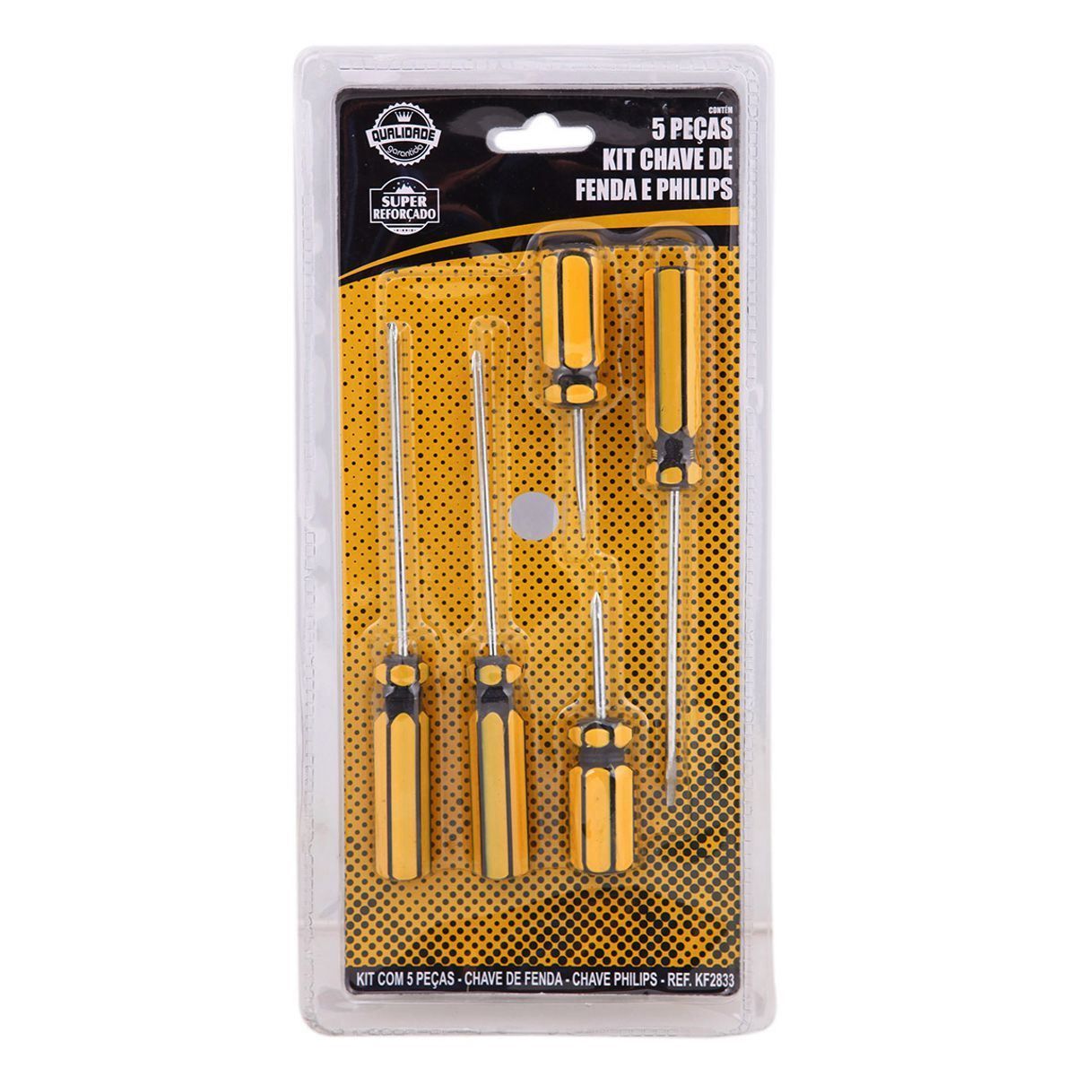 Jogo de Chaves Fenda e Philips 5 peças Meghazine - KF2833