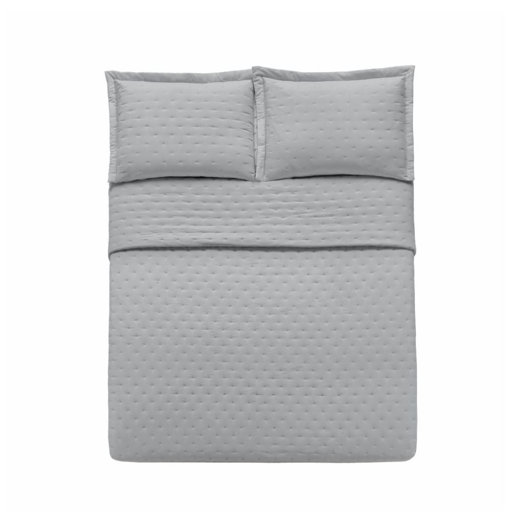 Jogo de Cobre Leito Toque de Algodão Casal Havan - Cinza Gelo