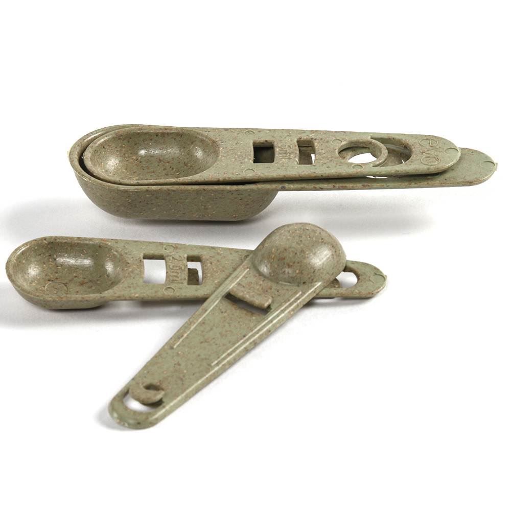 Jogo De Colheres Medidoras Pequenas Verde Tropical Evo - 4 Peças