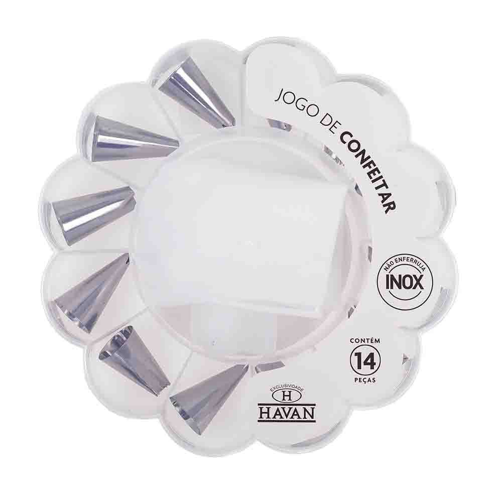 Kit De Confeiteiro 14 Peças Finecasa - Prata
