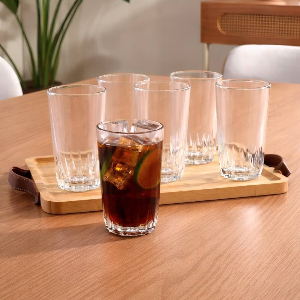 Jogo de Copos de Vidro Veneza 320Ml Havan Casa - 6 Peças