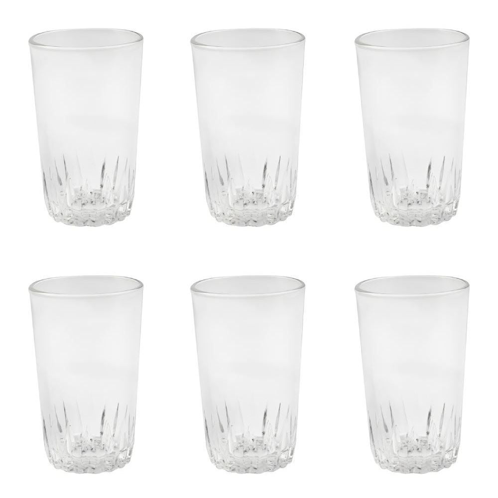 Jogo de Copos de Vidro Veneza 320Ml Havan Casa - 6 Peças